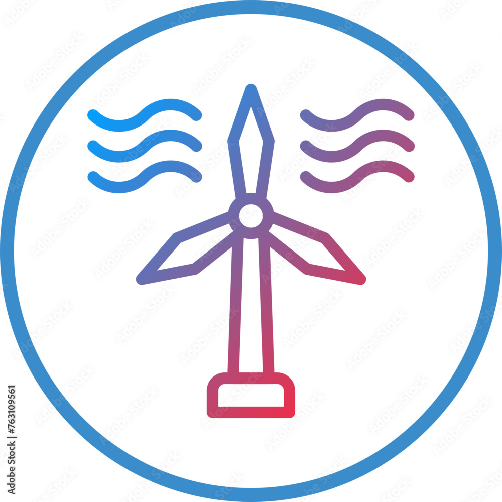 Wind Turbine Icon Style