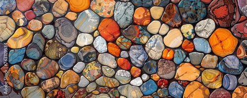 Colorful polished gemstones