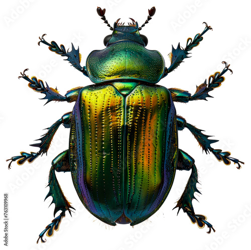 Green iridescent beetle, cut out - stock png. © Mr. Stocker