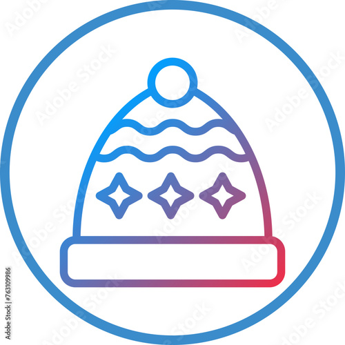 Winter Hat Icon Style