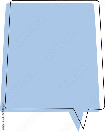 Colorable speech bubble, talk bubble, thought bubble.