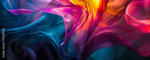 Abstract colorful wave patterns