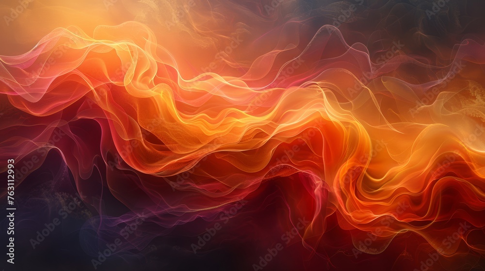 Abstract colorful smoke waves on dark background Abstract colorful smoke waves on dark background