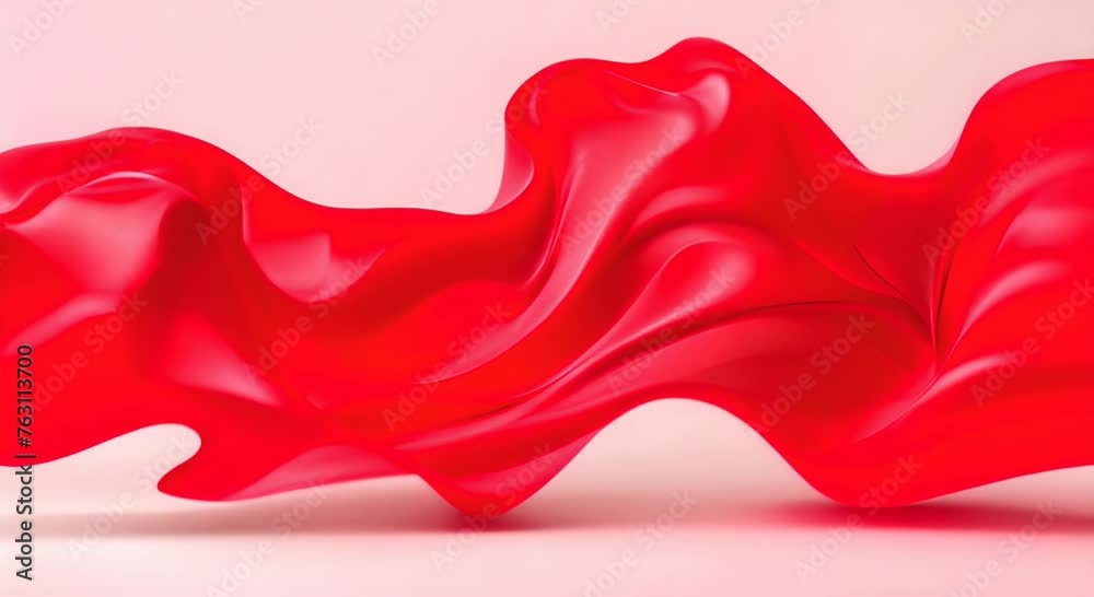 Flying red silk fabric. Waving satin cloth isolated on transparent PNG background. Generative AI Flying red silk fabric. Waving satin cloth isolated on transparent PNG background. Generative AI