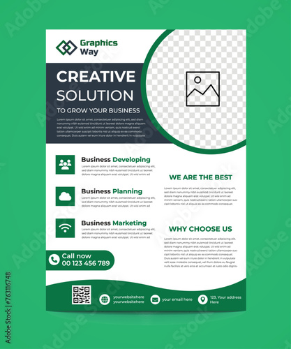 New and creative flyer brochure design a4 vector template, fully editable and premium quality.
