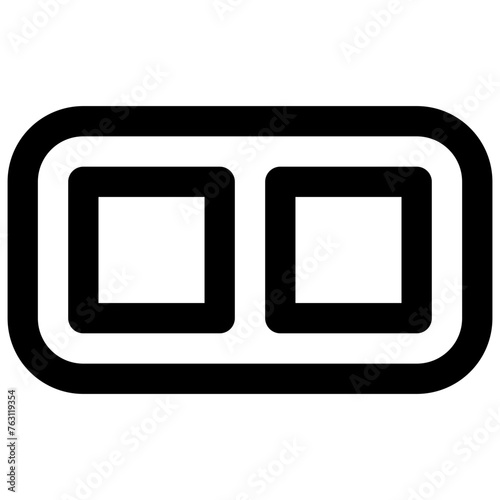 Stereograph cards. Editable stroke vector icon.