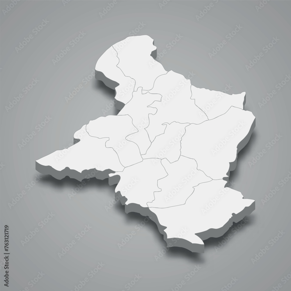 3d isometric map of Sidi Bouzid is a Governorate of Tunisia 3d isometric map of Sidi Bouzid is a Governorate of Tunisia