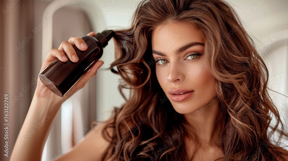 Fototapeta premium Ultra-Fine Hair Finishing Spray