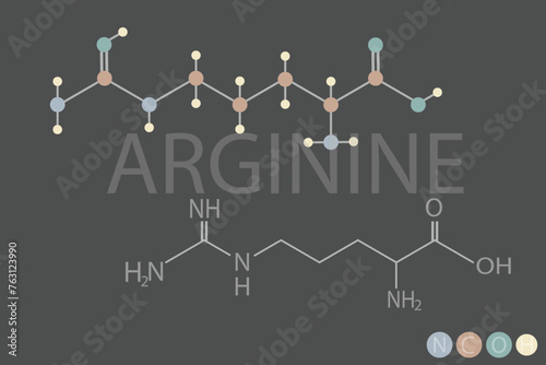 arginine molecular skeletal chemical formula