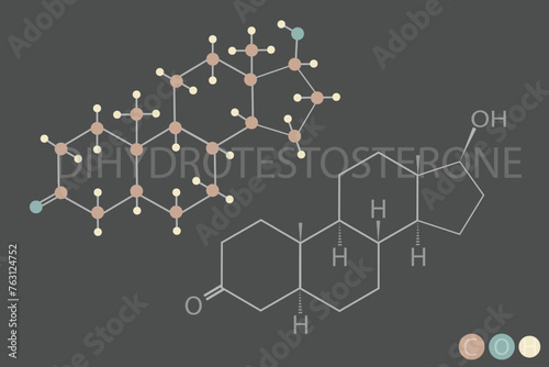 dihydrotestosterone molecular skeletal chemical formula