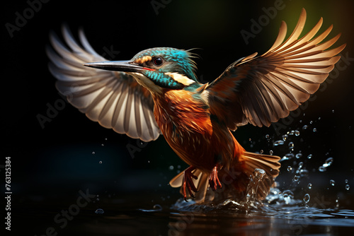 Beautiful, colorful kingfisher bird © erika8213