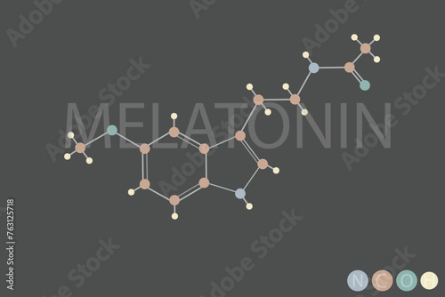 melatonin molecular skeletal chemical formula