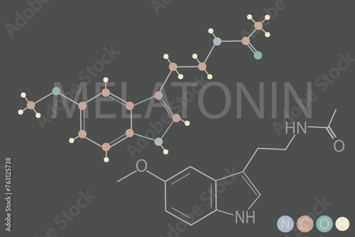 melatonin molecular skeletal chemical formula