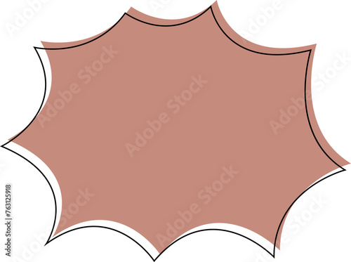 Colorable speech bubble, talk bubble, thought bubble.