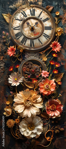 vintage background, products, enginer, generative, ai, steampunk, clock background, clock, watch, mechanism, gears, metal, wheel, vintage, time, old, clockwork, steampunk style