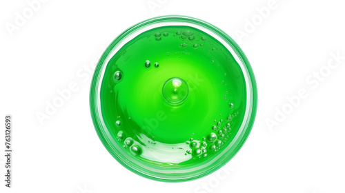 green liquid splash isolated on transparent background