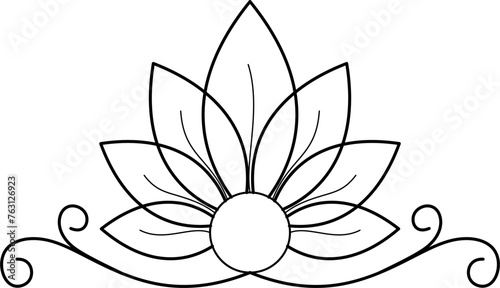 Line art lotus illustration vesak element design