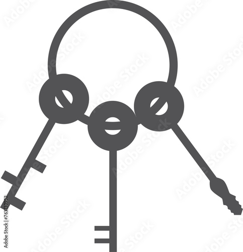 Keys bunch. House locks security access icon