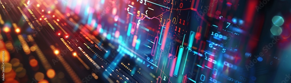 Digital representation of currency exchange concept with glowing elements Digital representation of currency exchange concept with glowing elements