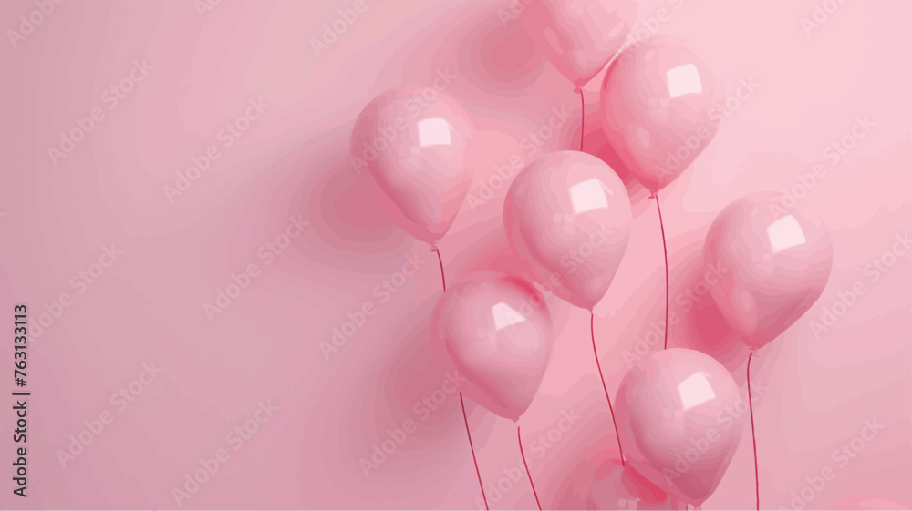 pink balloons with the letter b on them