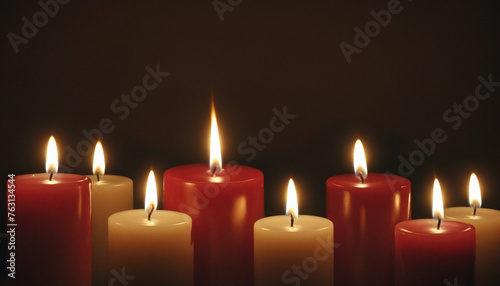 Background with lit candles