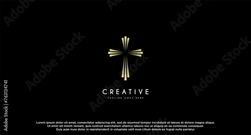 Christian and church logo design concept vector illustration.