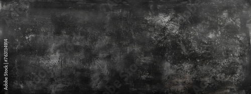 Abstract Black wall texture for pattern background. wide panorama picture. Black wall texture rough background dark concrete floor or old grunge background with black