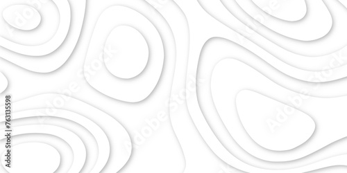 Abstract geometric layered curve line white background. 3d render, paper cut vector art background banner texture. multi layer cutout geometric patterns with smooth wavy layer. white background.