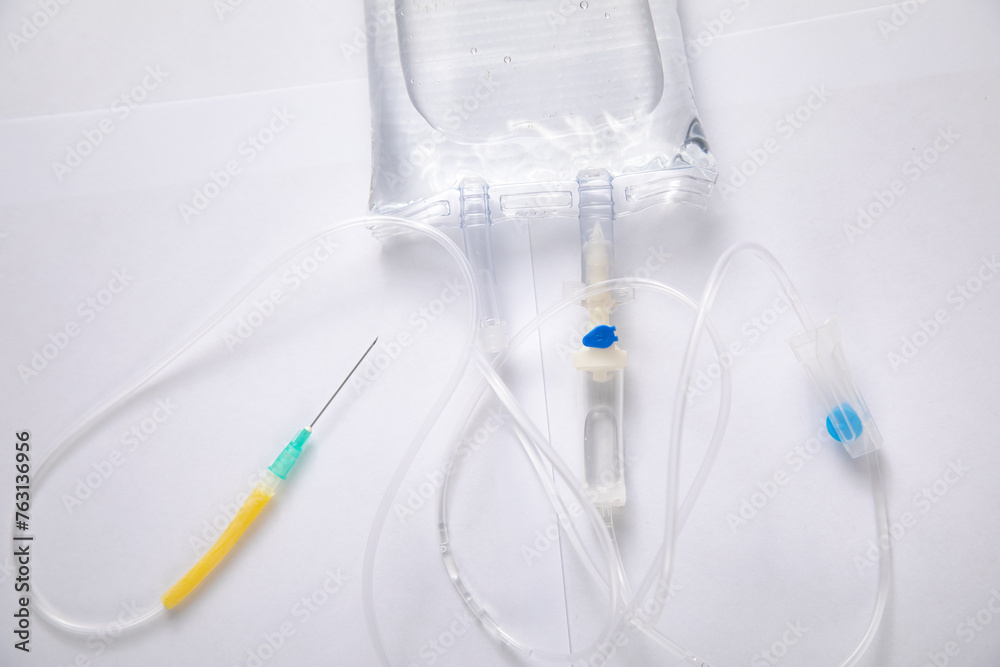 Infusion bag. IV drip chamber. Health. Medicine Infusion bag. IV drip chamber. Health. Medicine