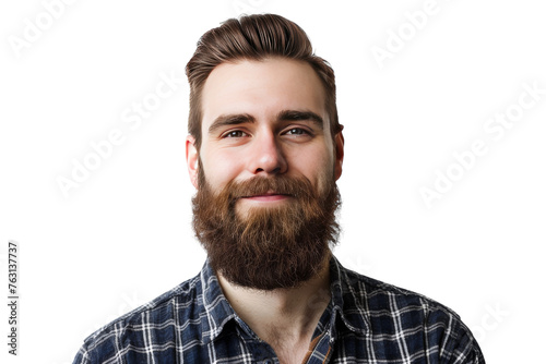 Man With Beard and Checkered Shirt