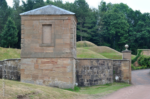 Old 18th Century Stone Pavilion beside Entrance Gate to Country Estate  photo