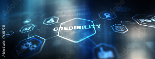 Credibility Improvement. Modern business finance solution concept