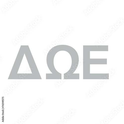 Delta Omega Epsilon greek letter, ΔΩΕ greek letters, ΔΩΕ photo