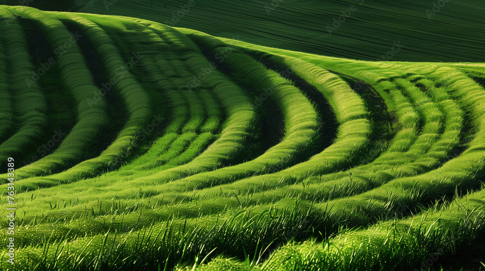 Green tea plantation at sunrise time,nature background. Green tea plantation at sunrise time,nature background.