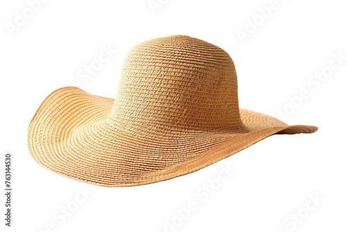 A Straw Hat on White Background