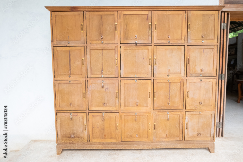 custom made wallpaper toronto digitalWooden lockers in a locker room in the modern building, Locker room interior in modern fitness gym, free text space and empty room.