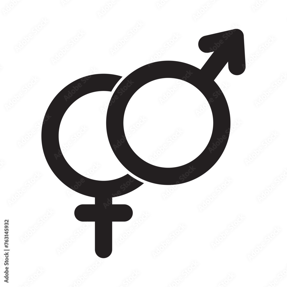 Male and female icon silhouette, symbols, logo design. Gender symbol. Male, female sign, gender equality icon vector illustration. Women and Men icon, Symbol. Male and female icon silhouette, symbols, logo design. Gender symbol. Male, female sign, gender equality icon vector illustration. Women and Men icon, Symbol.