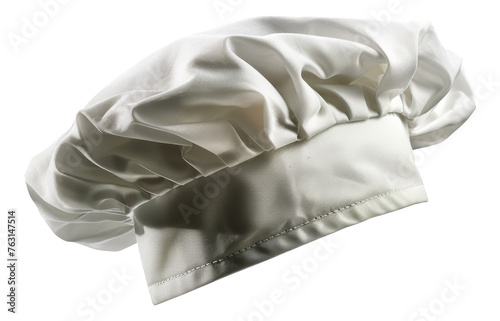 White chef's hat on transparent background - stock png.