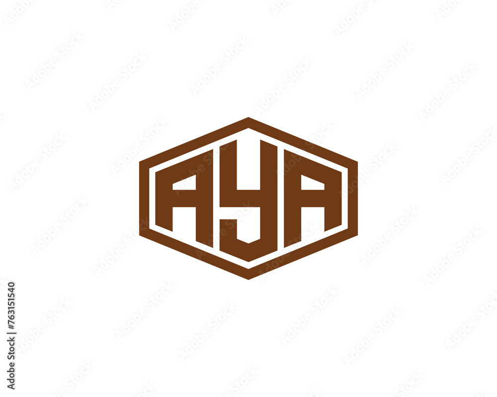 AYA Logo design vector template
