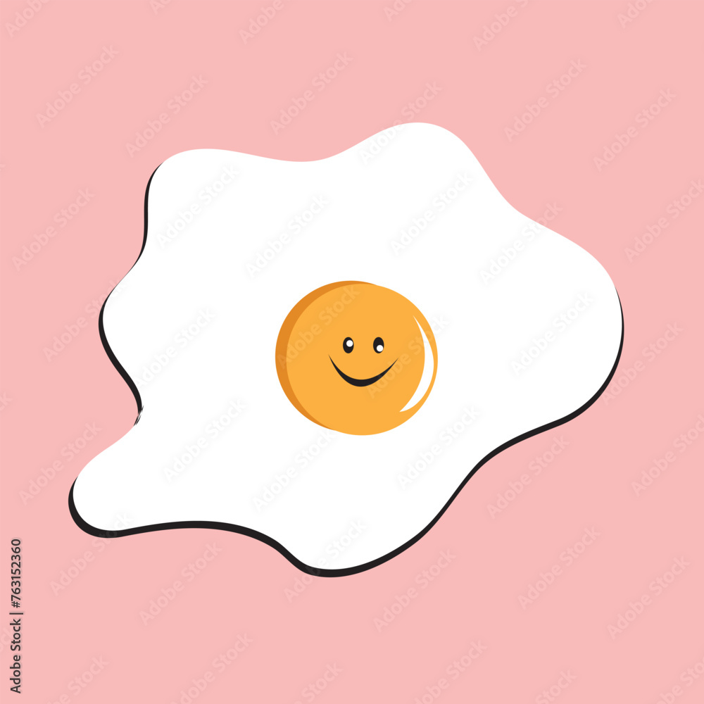 vector fried egg cartoon mascot, with different facial expressions eps10 vector fried egg cartoon mascot, with different facial expressions eps10