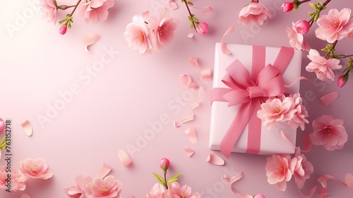 Mother s Day background with copy space  illustrated design