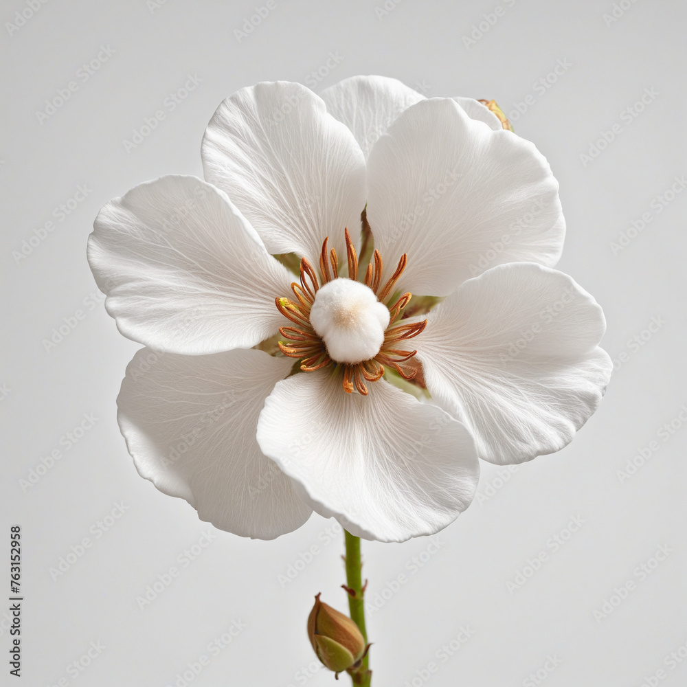 Fototapeta premium Cotton flower isolated on white background, clipping path, full depth of field