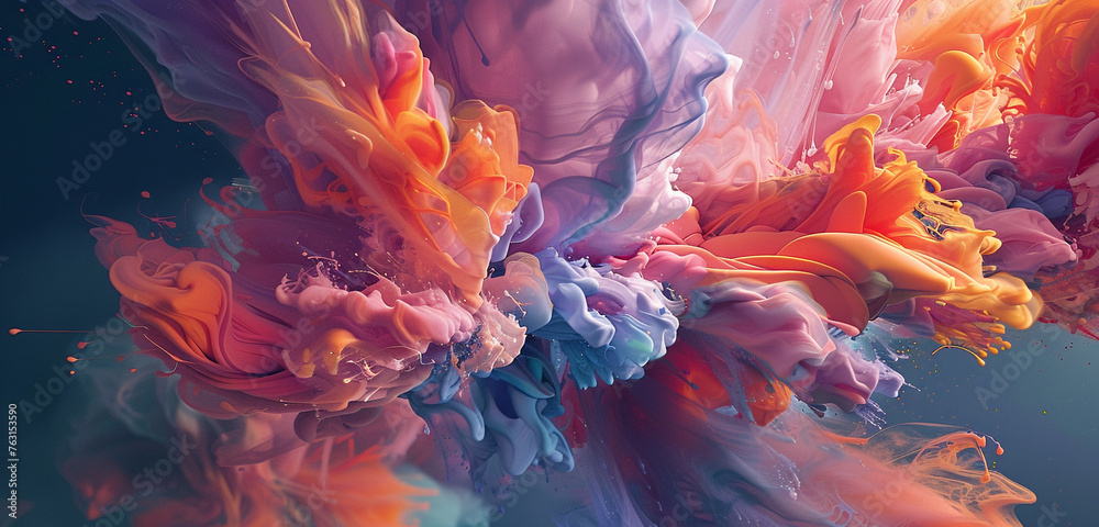 A tapestry of swirling pigments unfolds in an masterpiece.