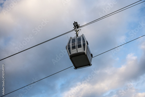 Cable Car between Narikala Fortress and Rike Park in Tbilisi city, Georgia