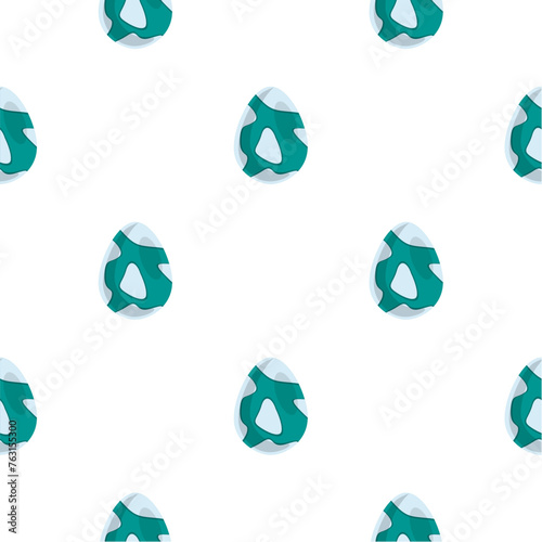 Illustration on theme seamless celebration holiday Easter with hunt colorful bright eggs