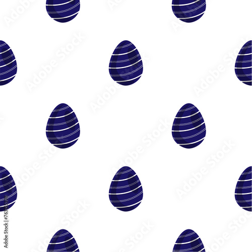 Illustration on theme seamless celebration holiday Easter with hunt colorful bright eggs