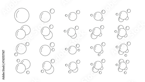 Abstract Bubbles Line Icon