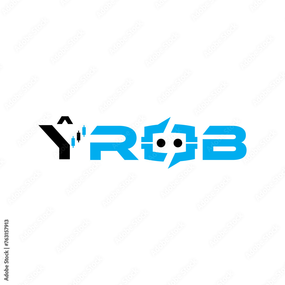 Robot with candlestick Y vector Logo format Template Robot with candlestick Y vector Logo format Template