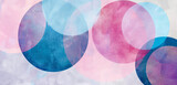 Pastel circles and rectangles merging on a serene canvas.