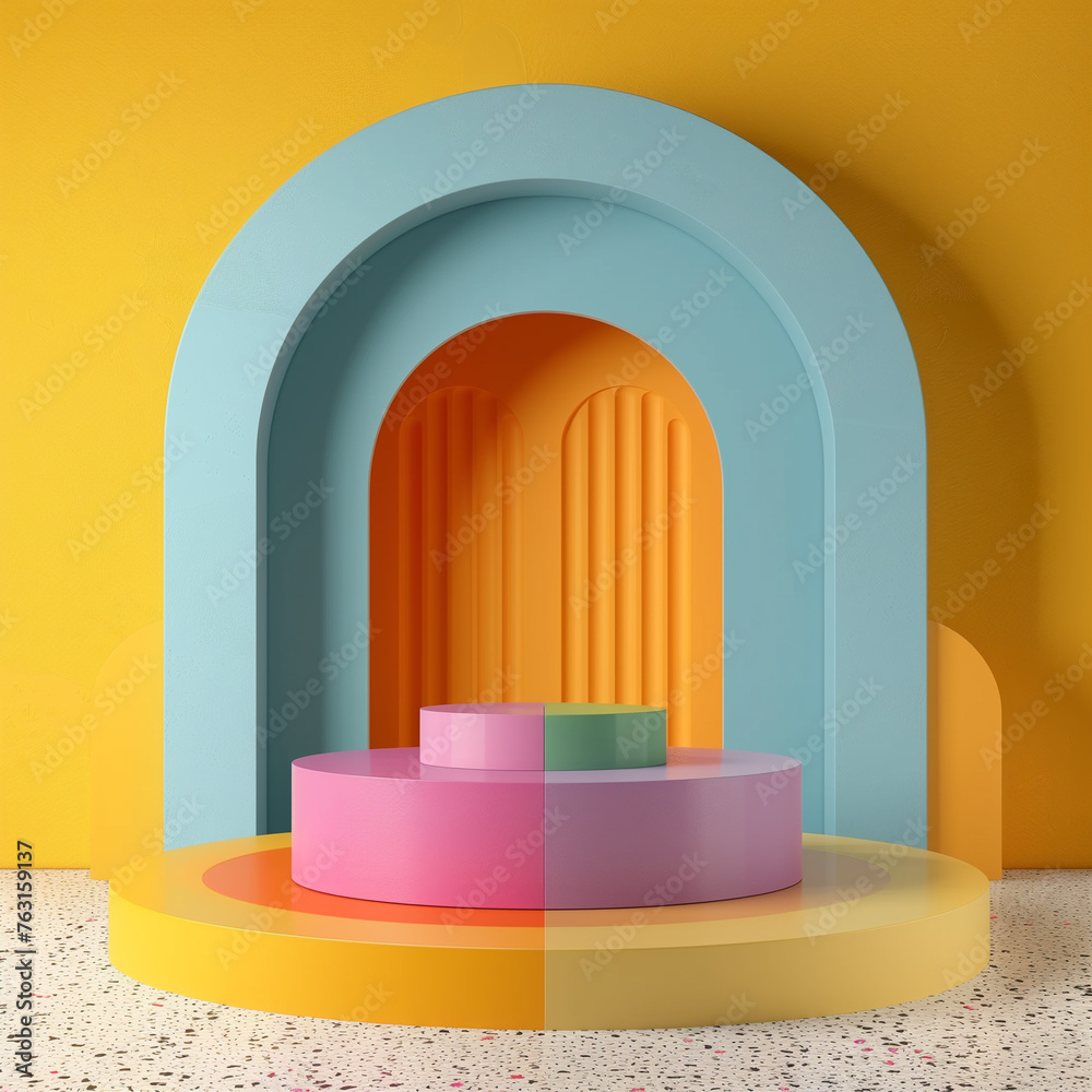 empty podium for product display. kid theme empty podium for product display. kid theme